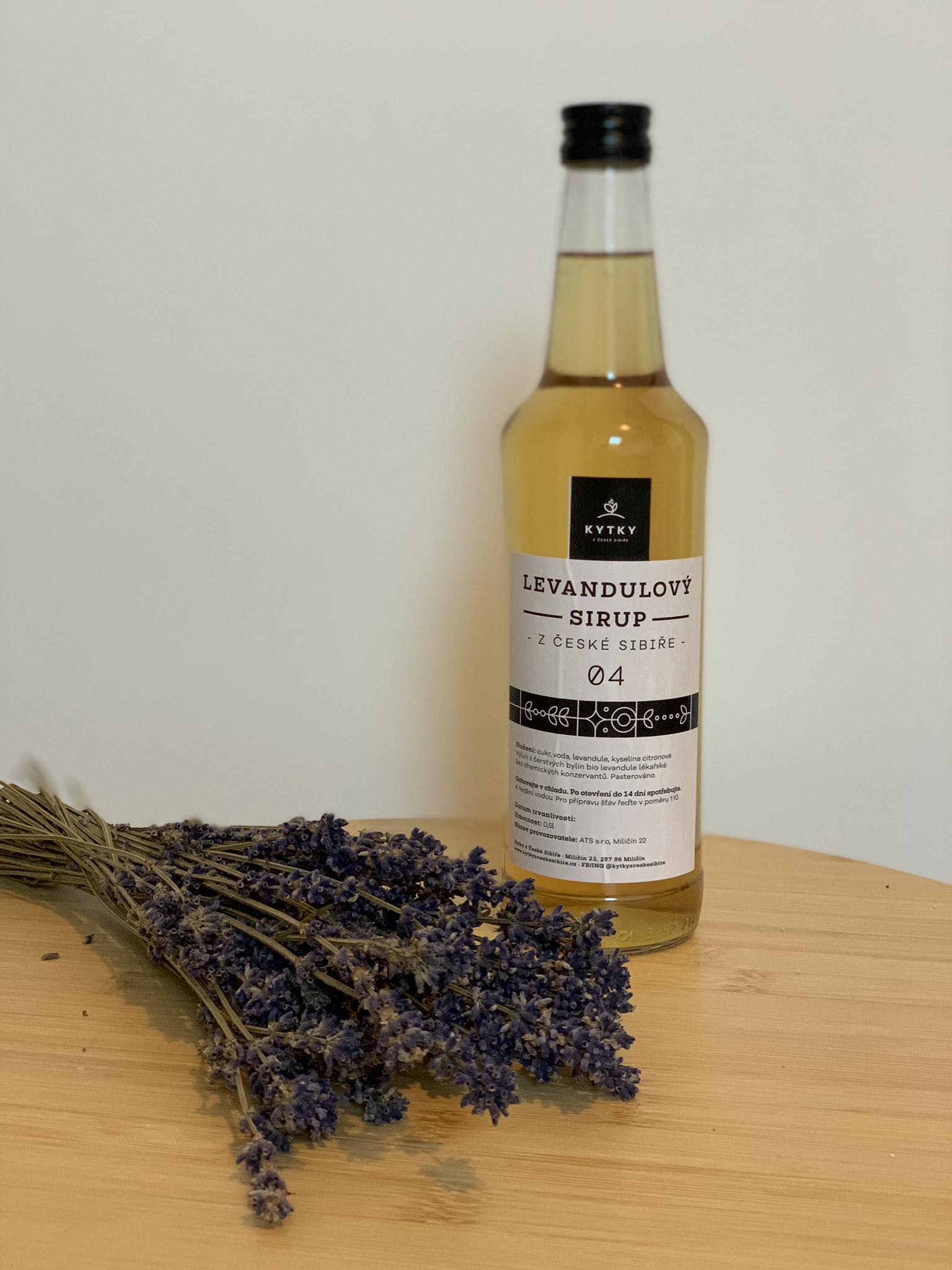 Sirup z bio levandule lékařské dárkový na spritz (0,5l)